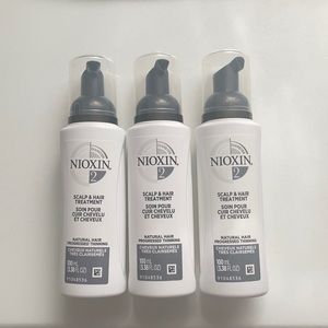 Lot of 3 Nioxin System 2 Scalp & Hair Treatment